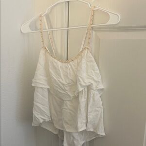 Elegant White Ruffle Top